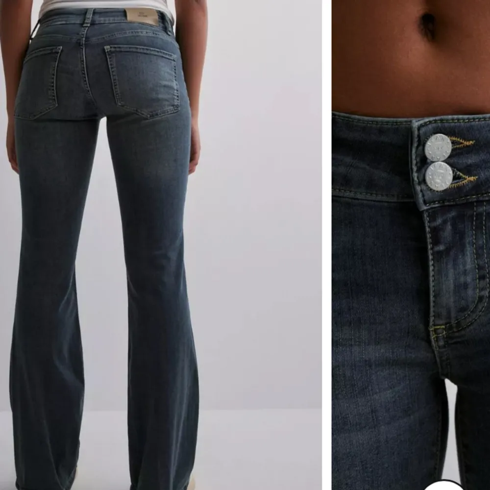 Säljer mina Nelly jeans eftersom den inte kommer till så mycket användning. Köpa i julas och nypris: 699kr💞. Jeans & Byxor.