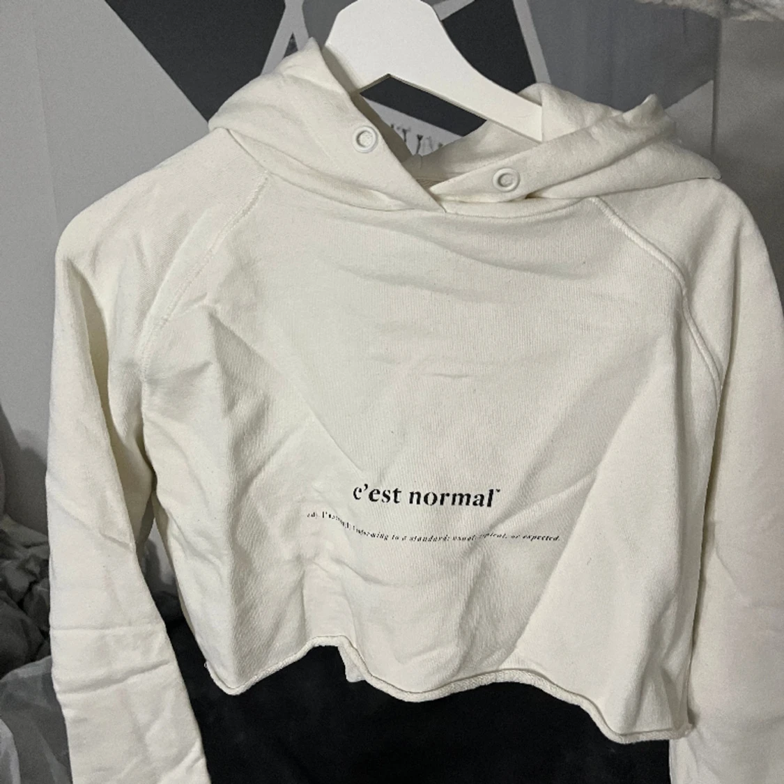 C’est normal croppad hoodie