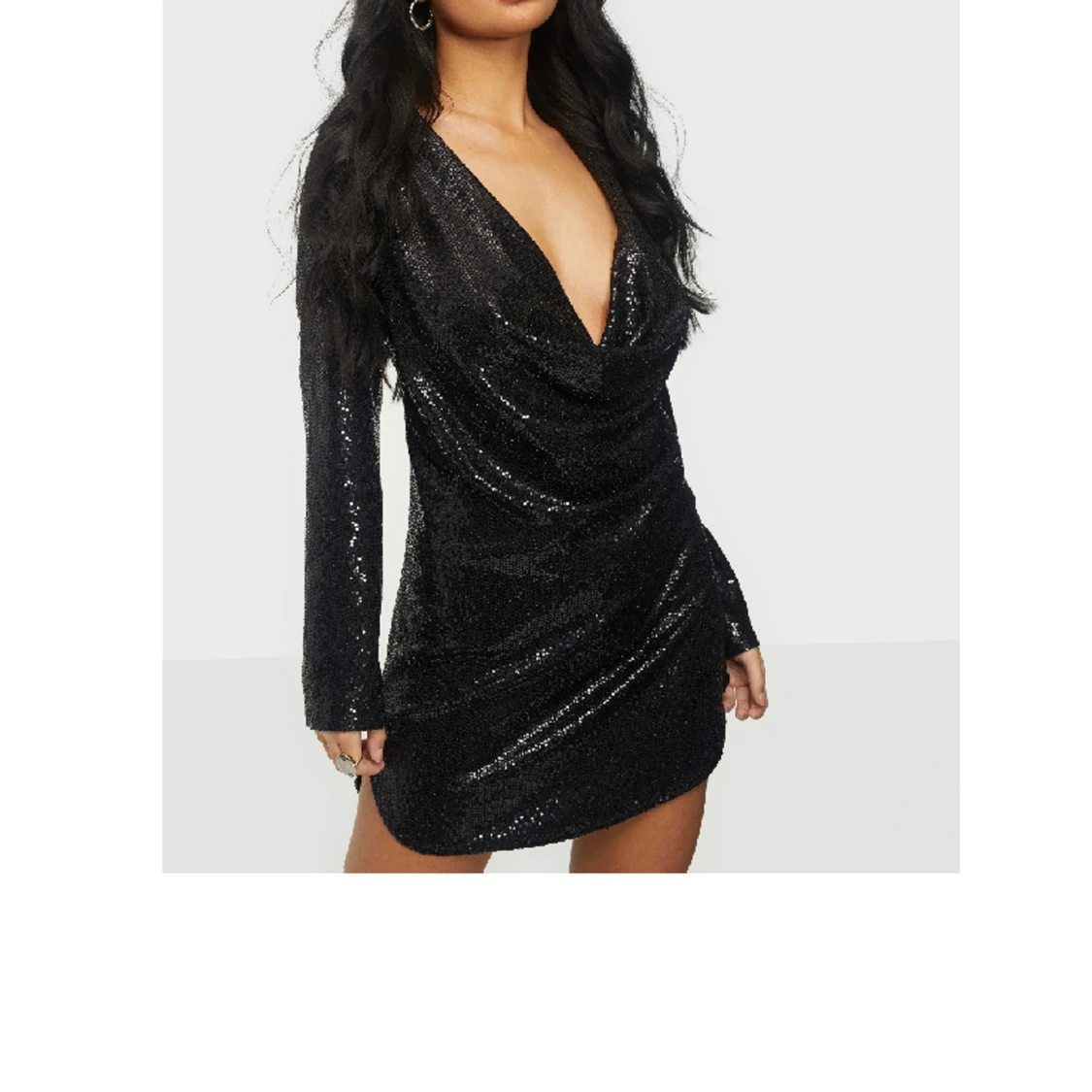 Svart paljett klänning