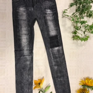 Super Stretch Legging i Jean Stil  - Fri stlk Ca 34-40 Helt ny  89kr/st