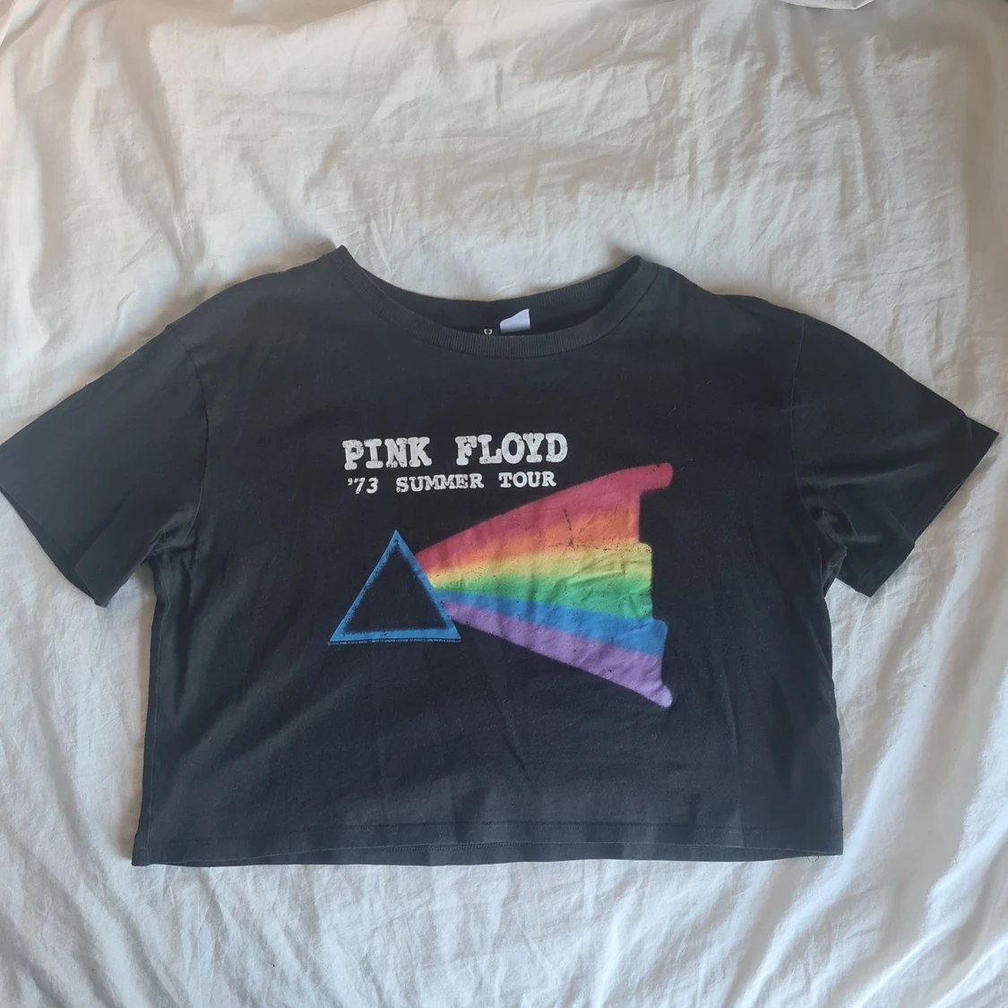 Pink floyd cropped tröja