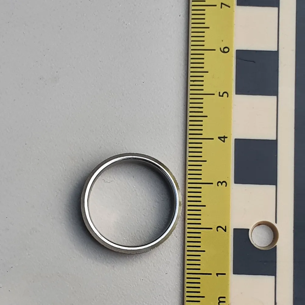 silver ring av rostfritt stål. Inre diameter 16 mm. Gord av stål så kommer inte färga av. Accessoarer.