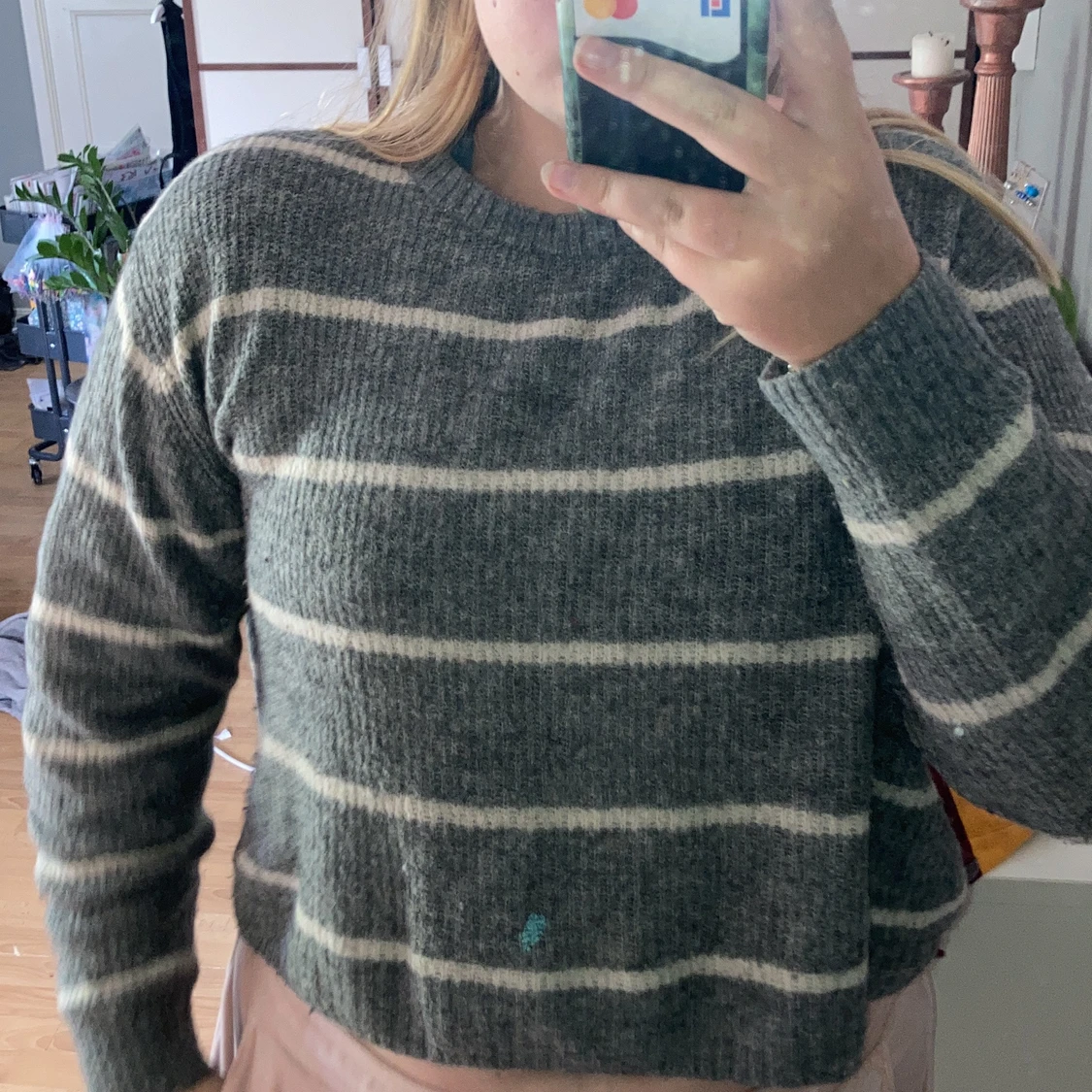 Super mysig stickad tröja strl m