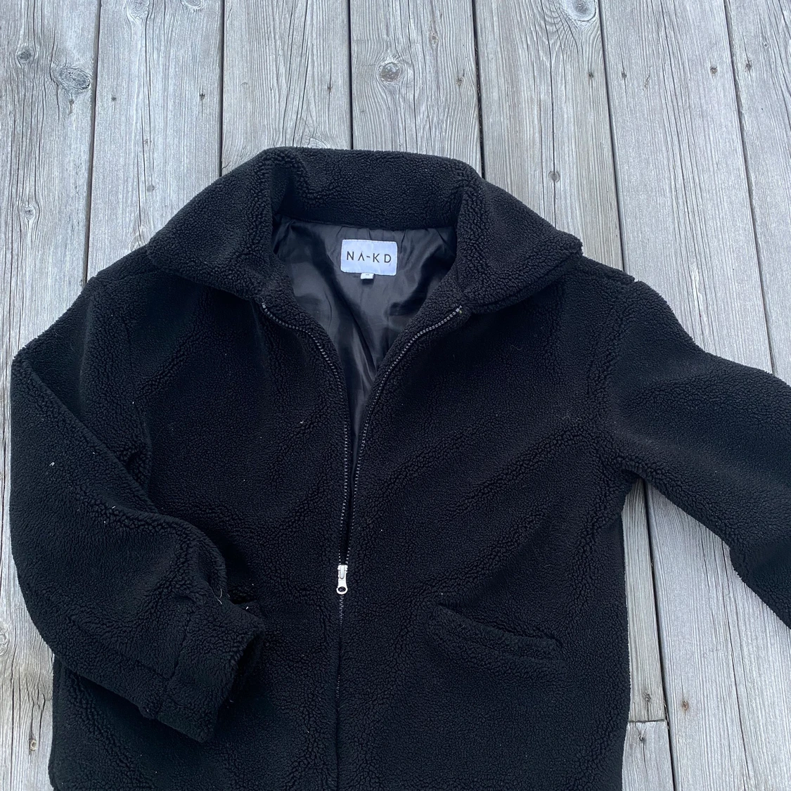 Svart teddyjacka - 90