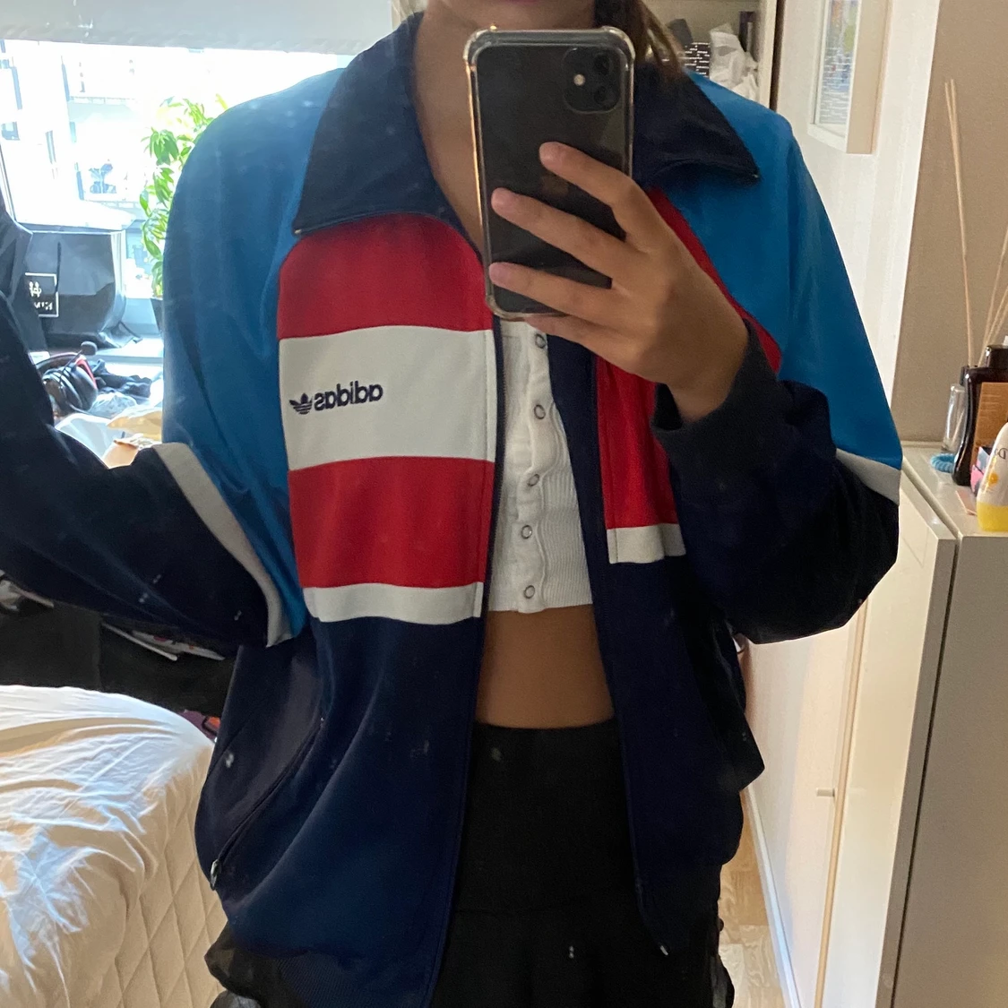 Oversized vintage adidas tröja 