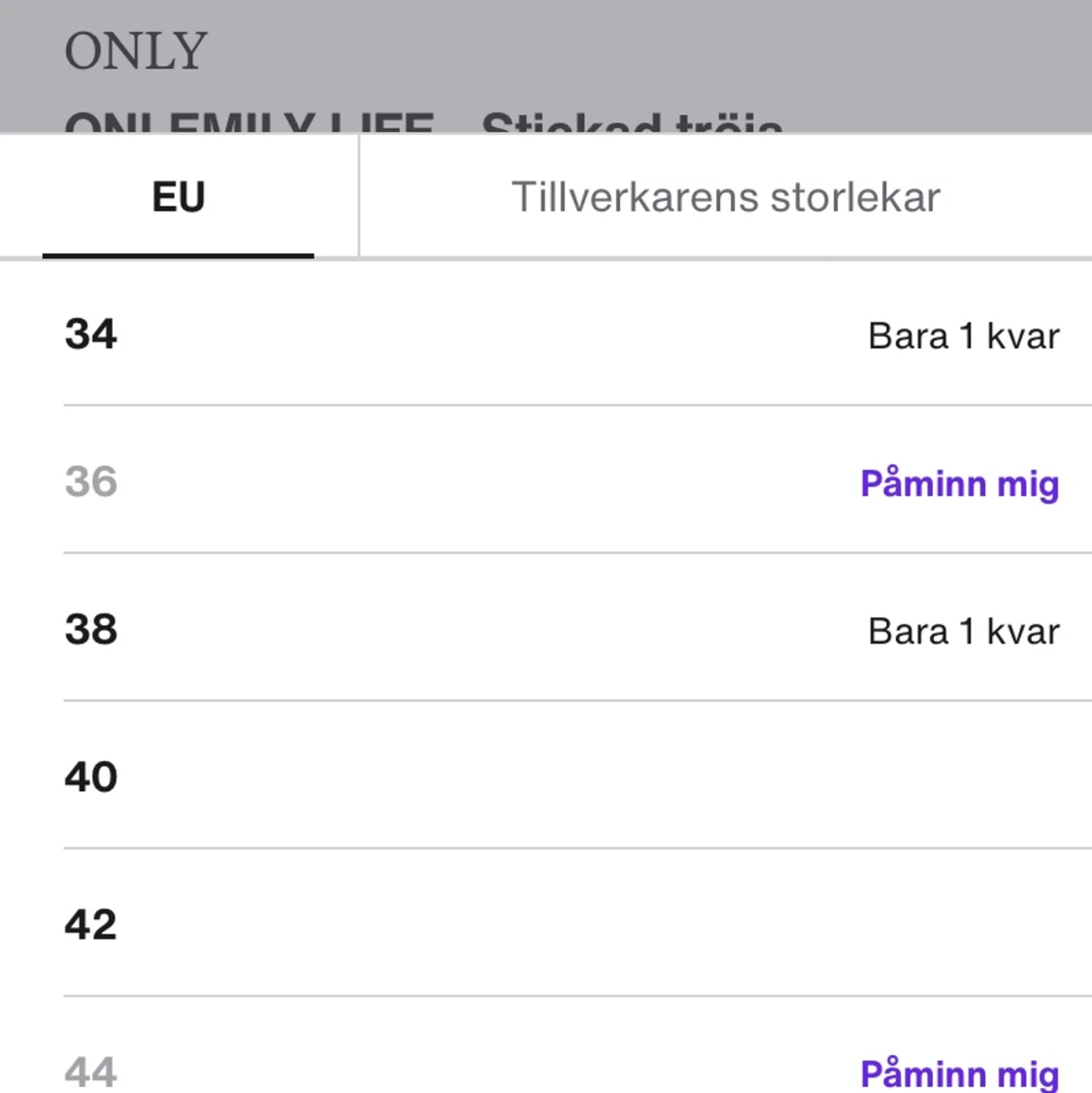 Stickad grå tröja - 91