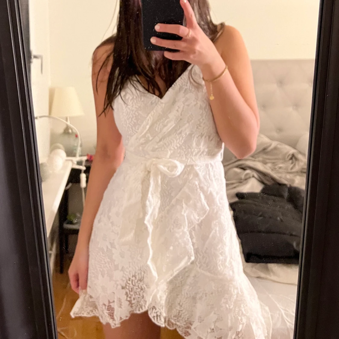 Vit studentklänning - 90