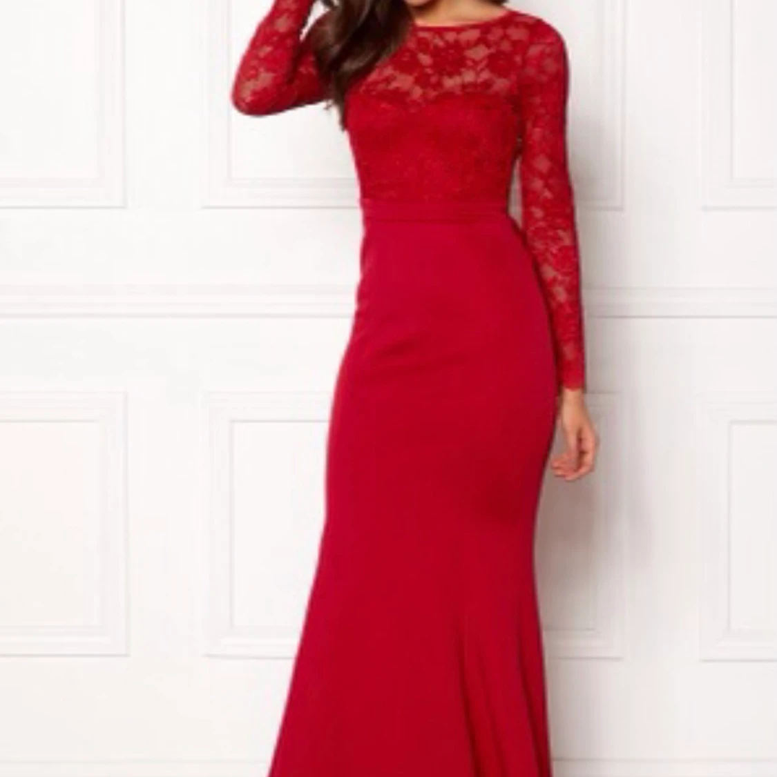 Röd klänning storlek M passar S lika bra - 91