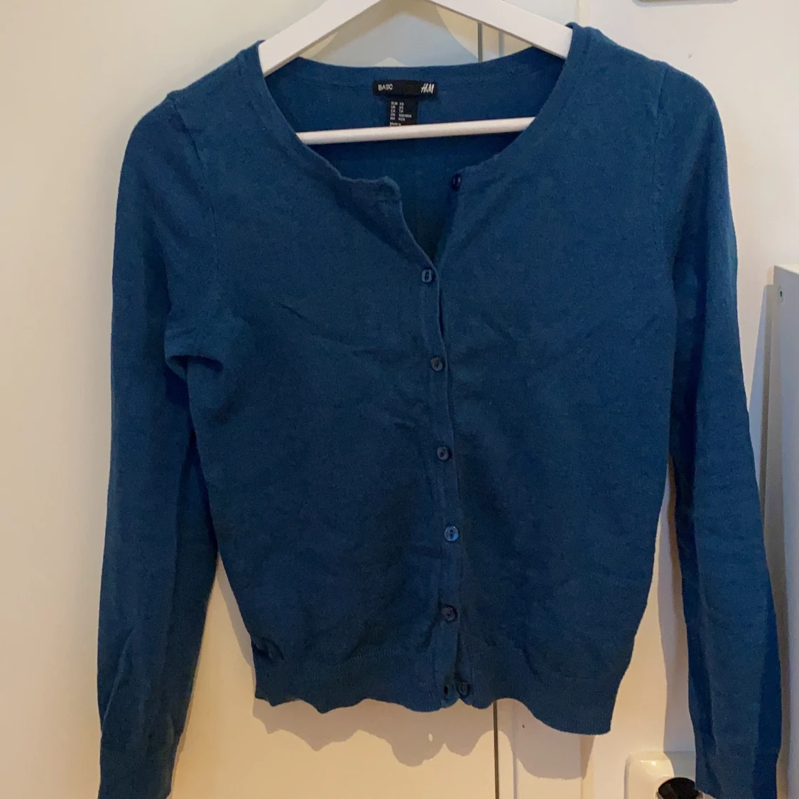Blå hm kofta  - 90
