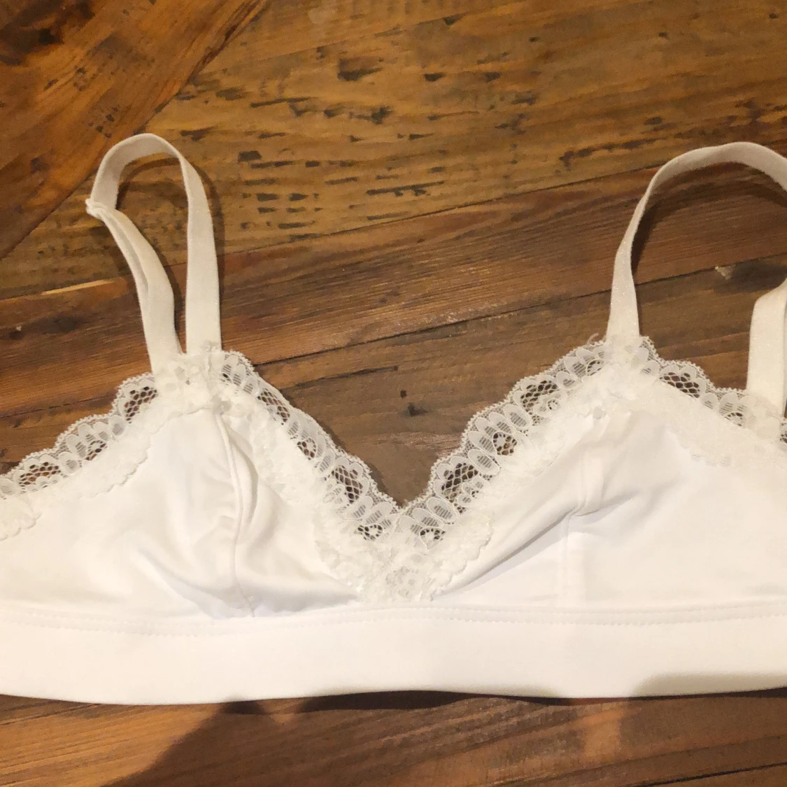 Fin vit lace bra  - 90