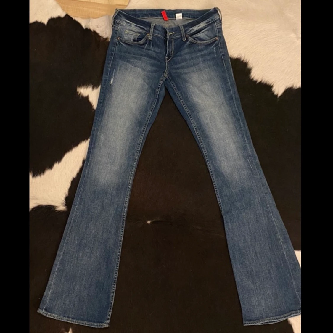 Lågmidjade blåa jeans