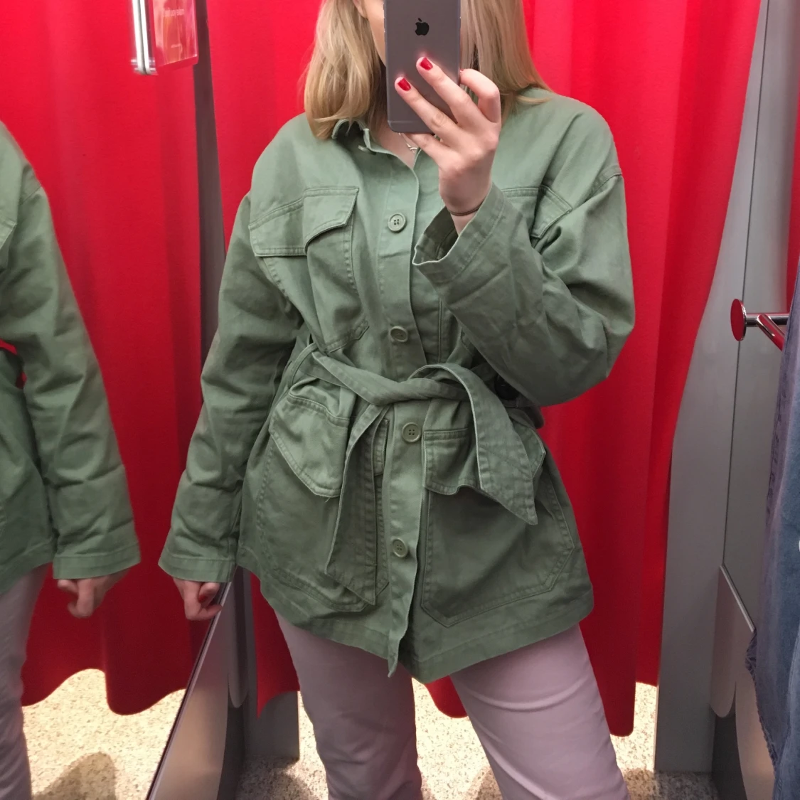 Khakigrön jacka - 90