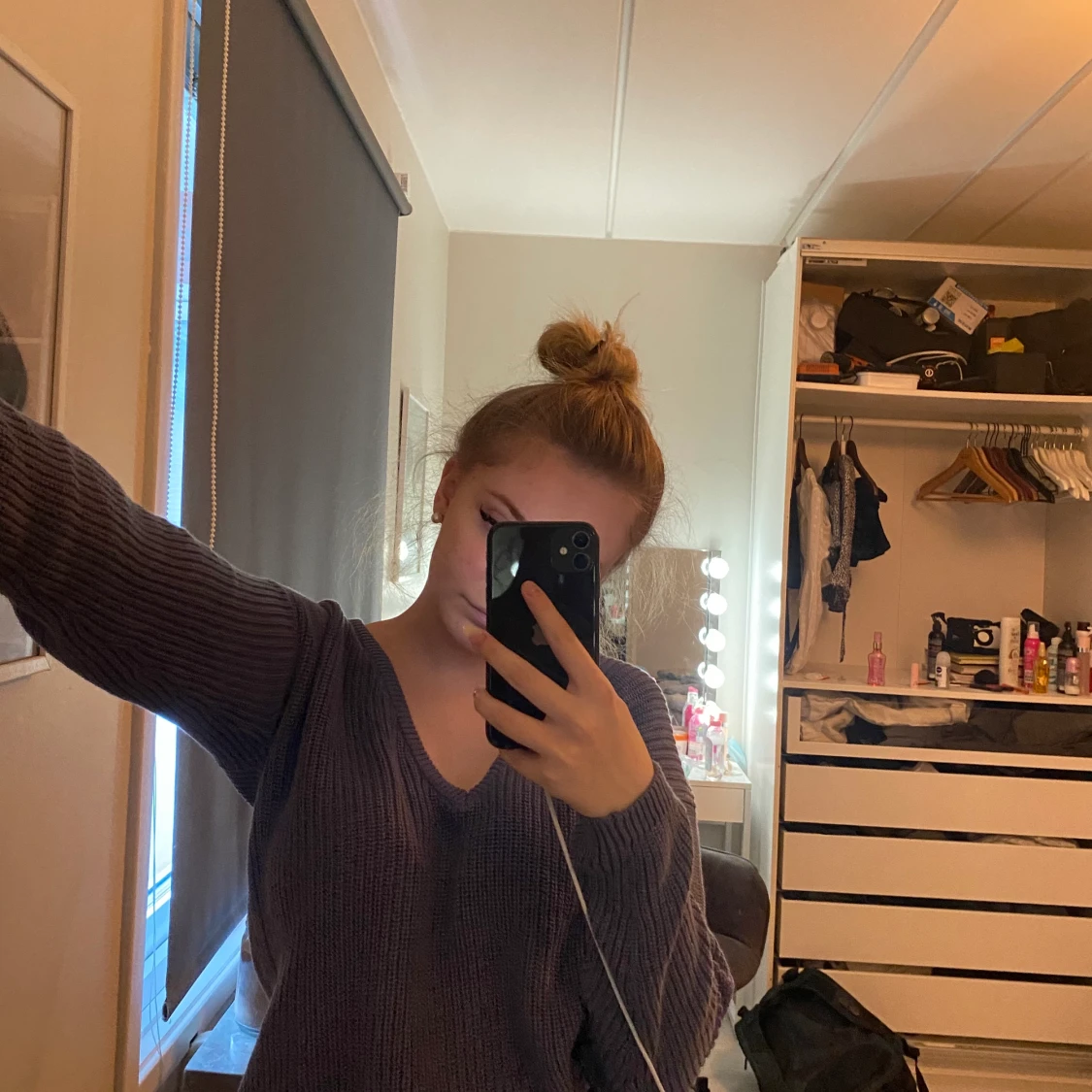 Blå stickad tröja från nakd