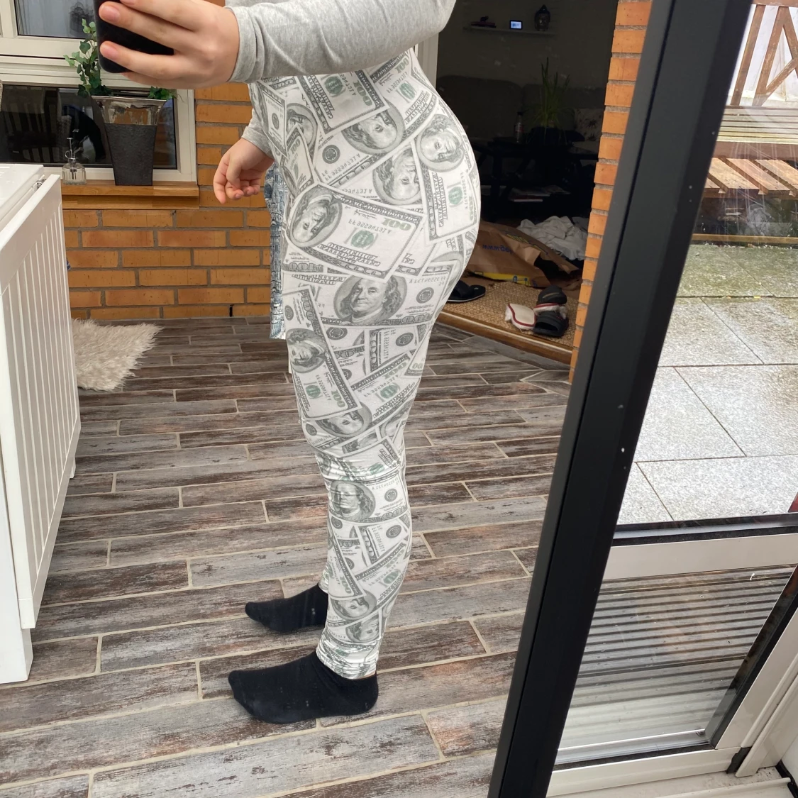 Tights med dollar på - 90