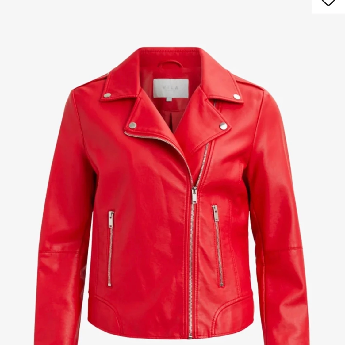 Röd skinnjacka  - 90