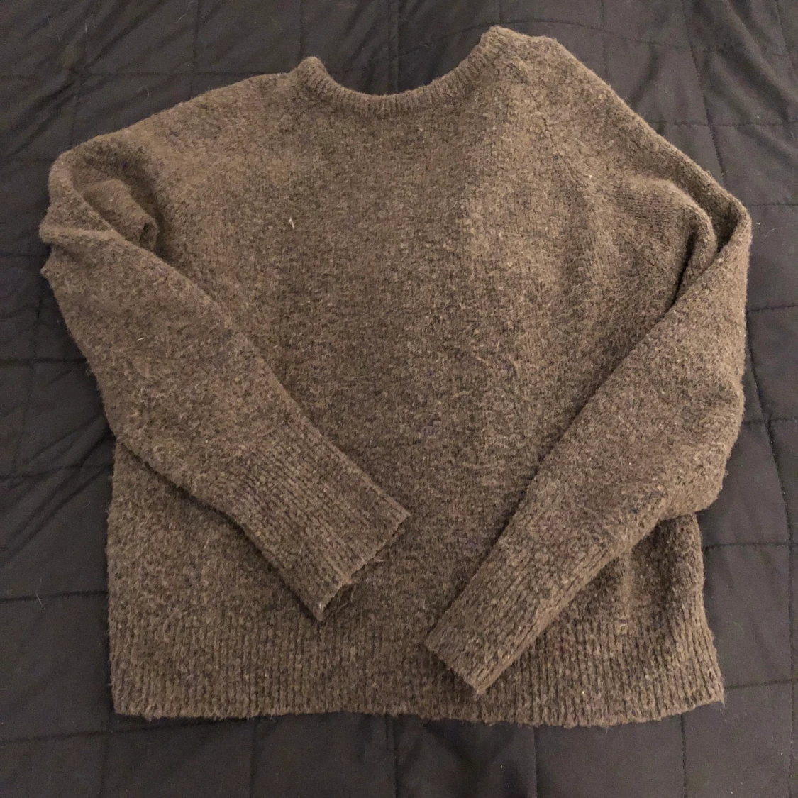 Mörkgrön Stickad tröja