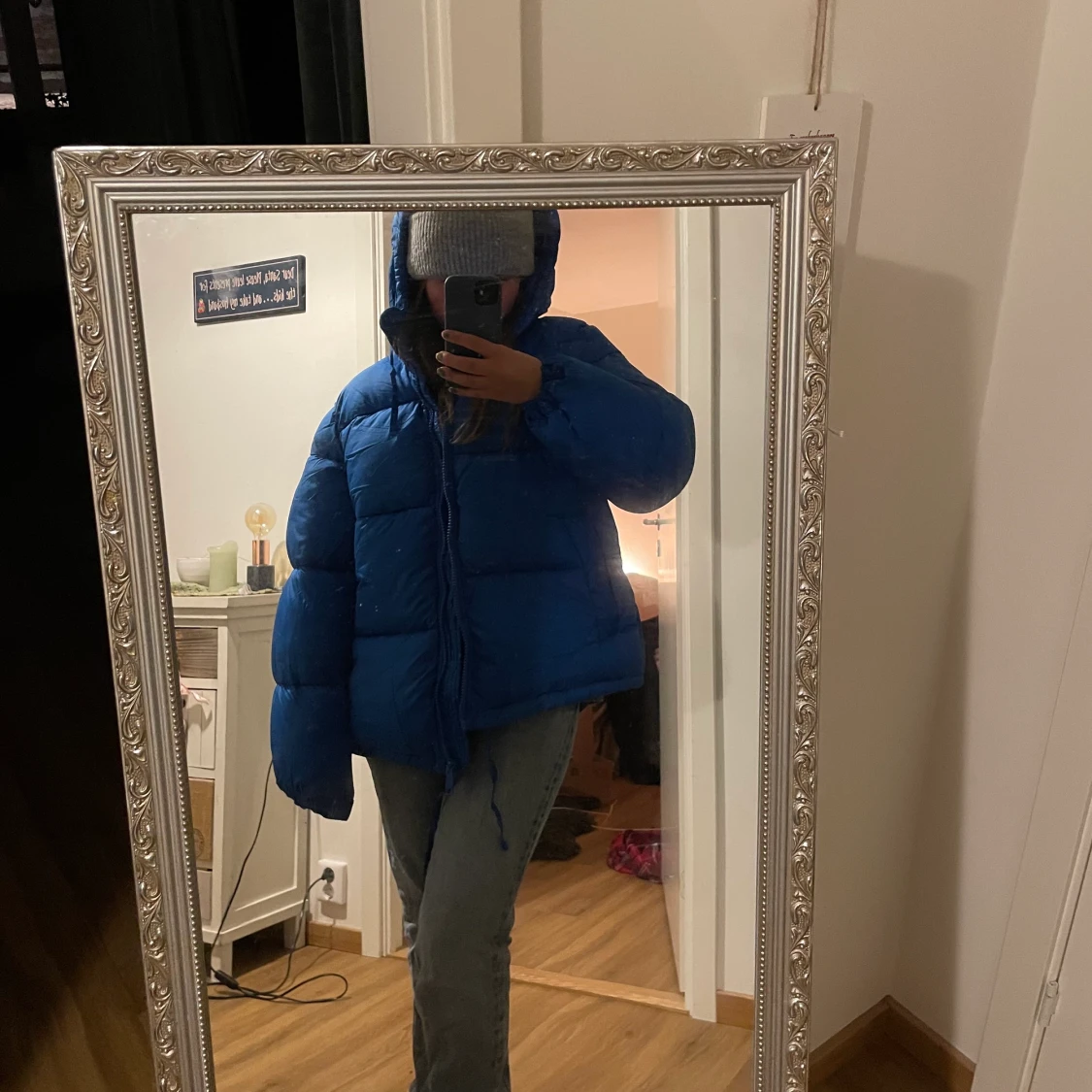 blå h&m jacka  - 91