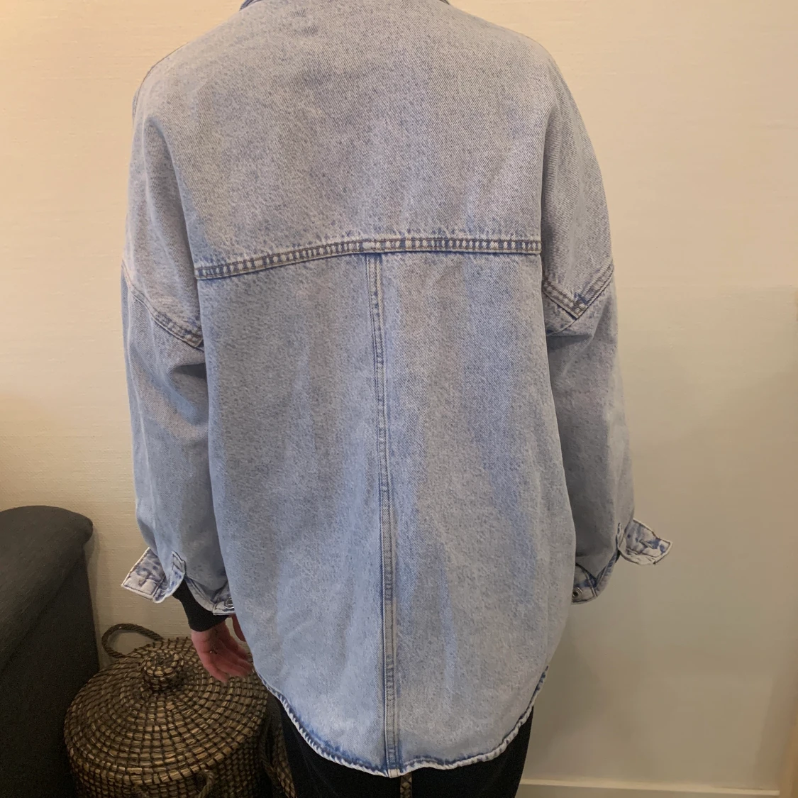 Oversized jeans jacka - dam - stolek S - 91