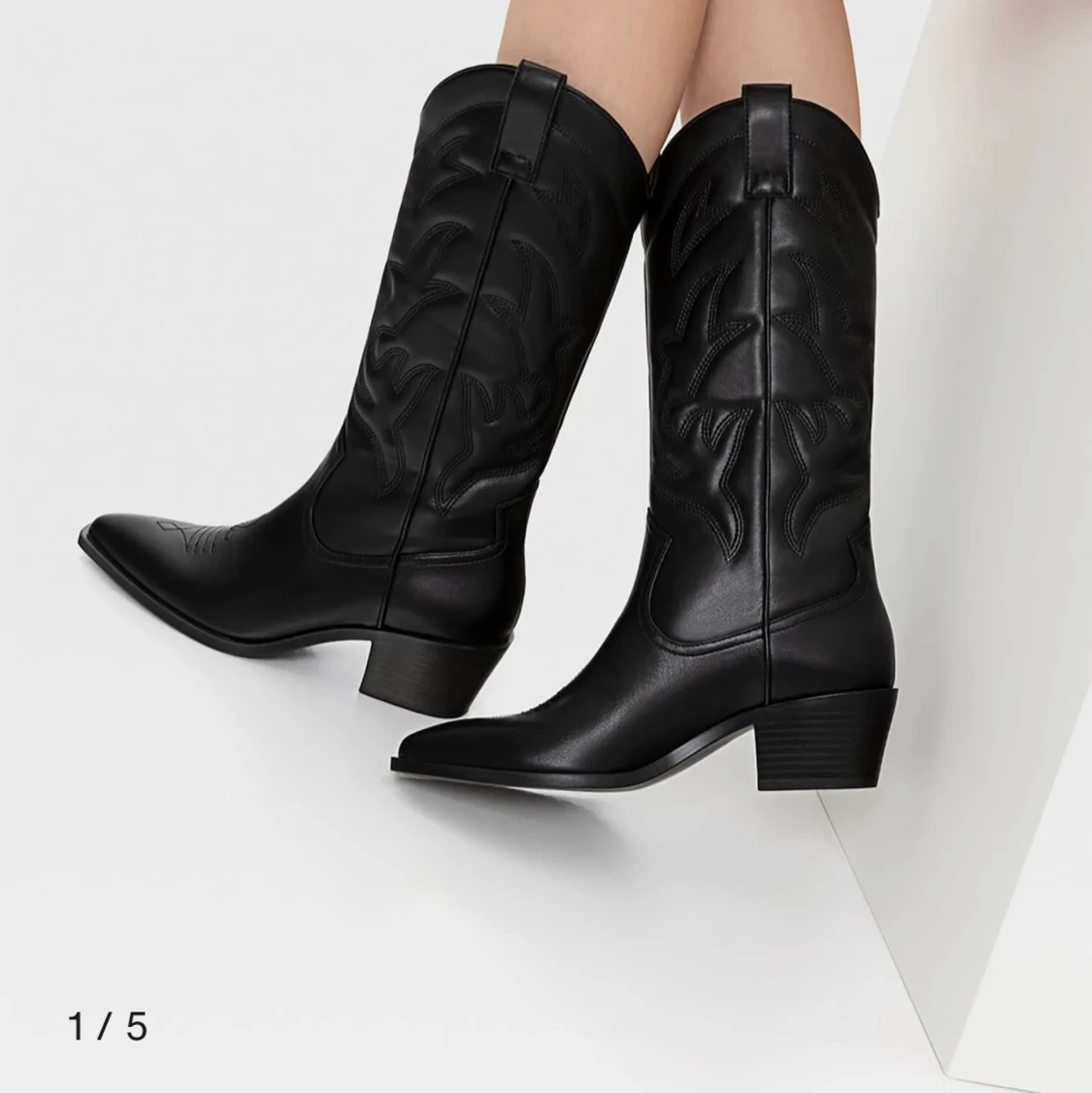 Svarta cowboy boots