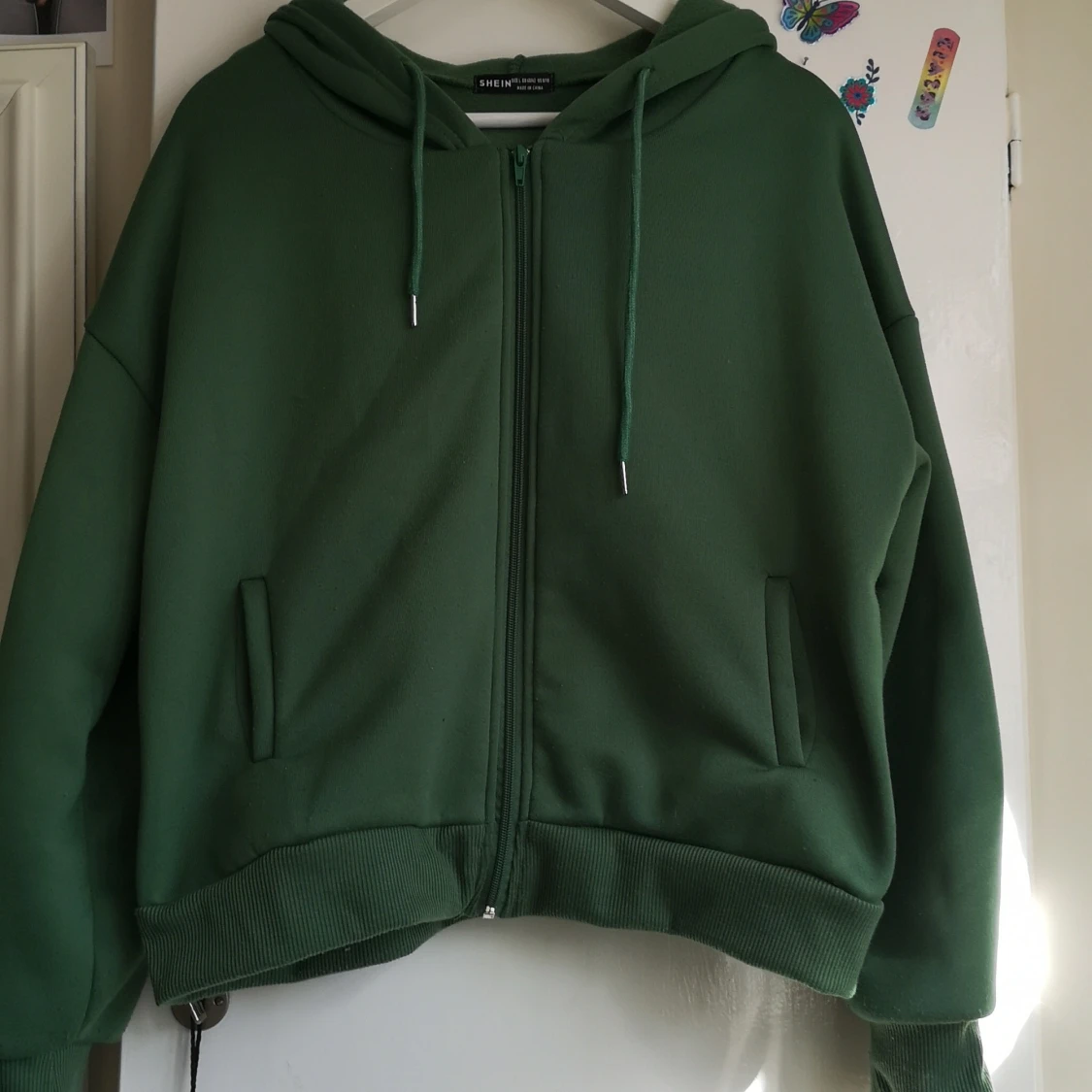 Grön zip Up hoodie 