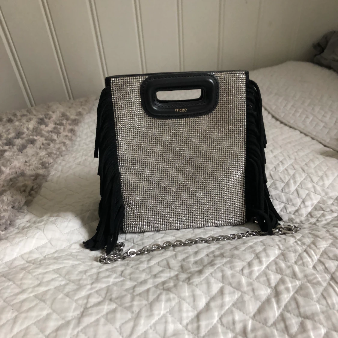 Maje mini axelremväska noir