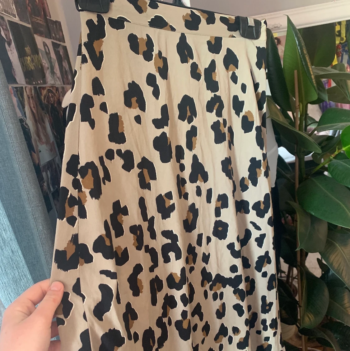 Kjol leopardmönstrad 