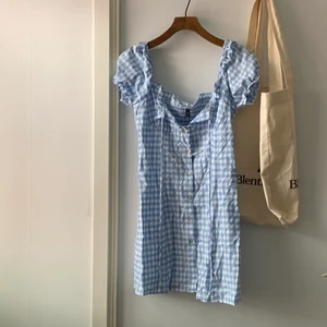 Gingham/ rutig blå lolita klänning - Super fin lolita milkmaid klänning🦋