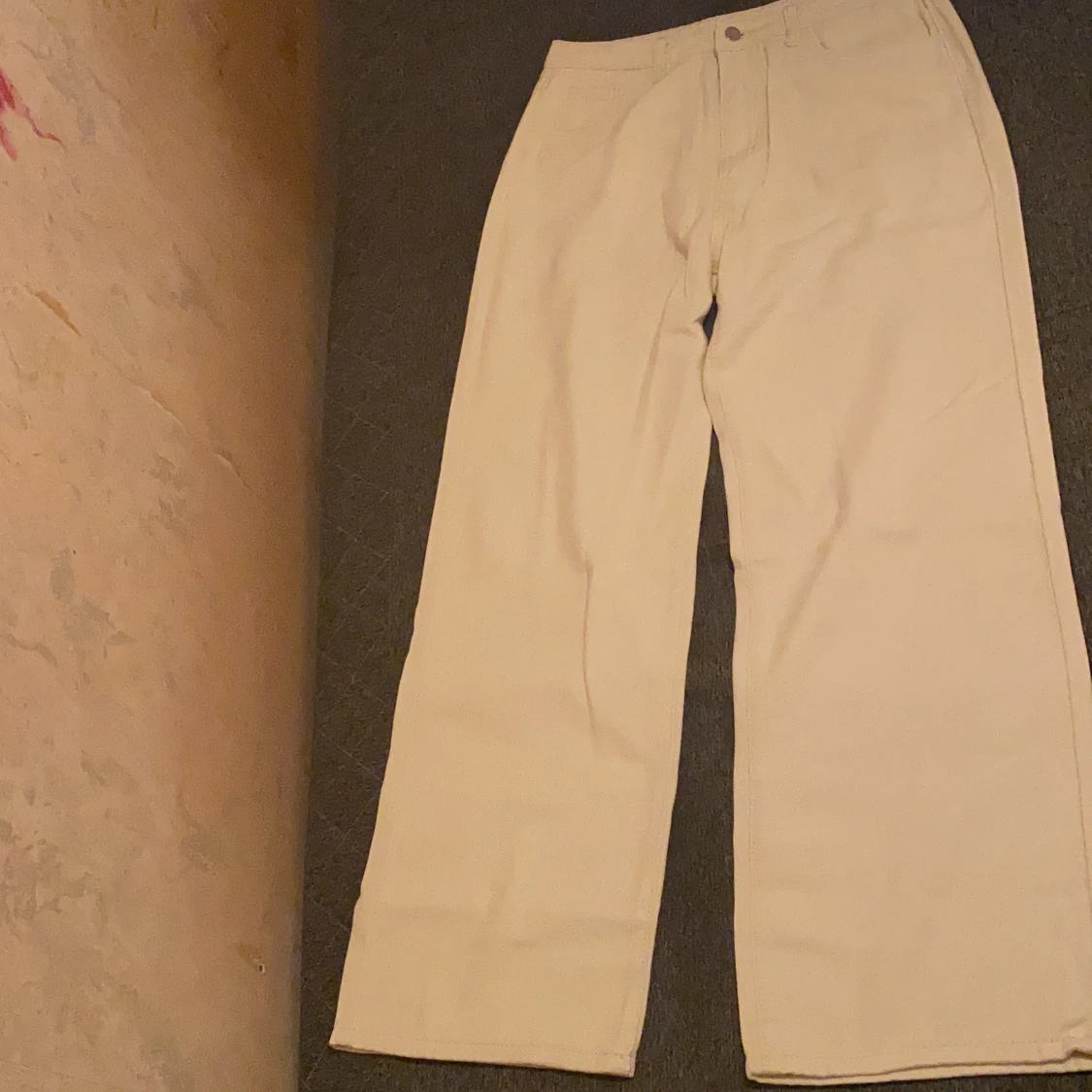 Ficka slätt jeans (vitt)