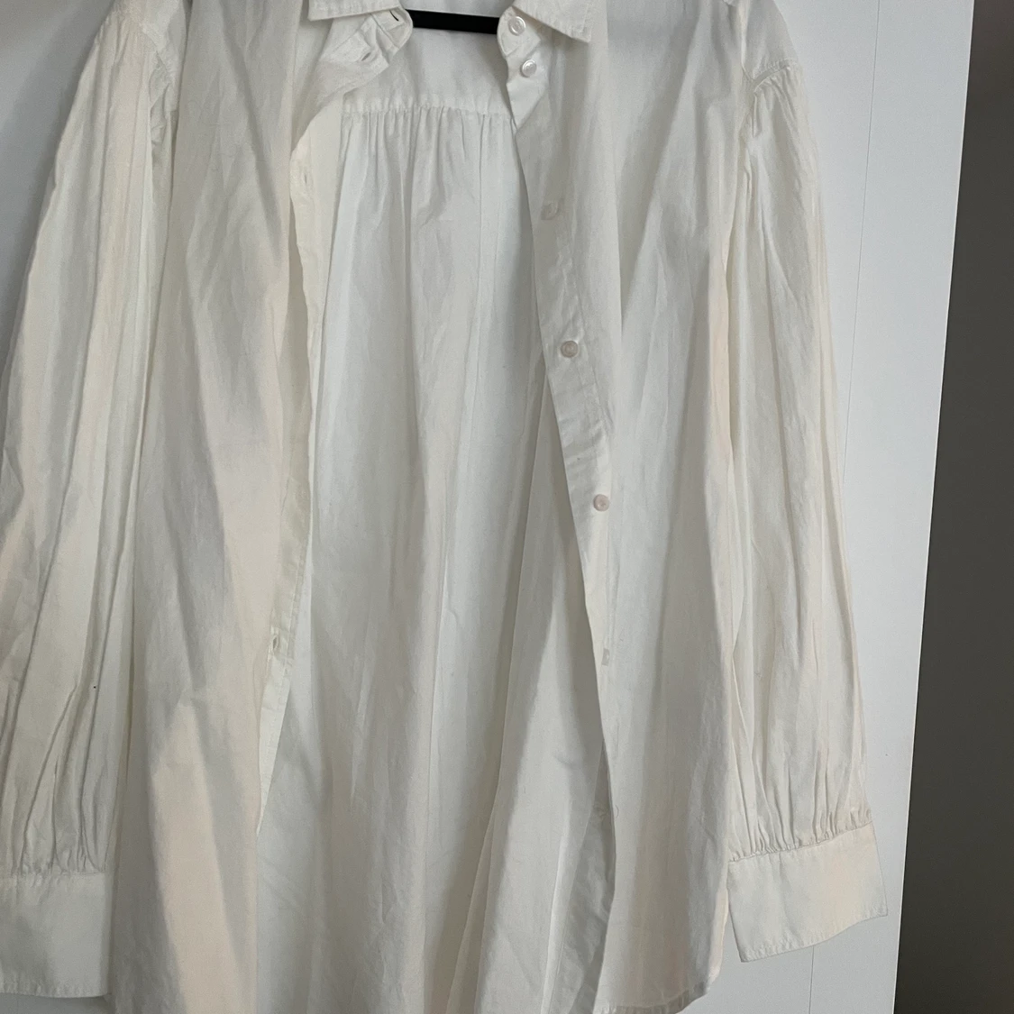 Oversized white blouse