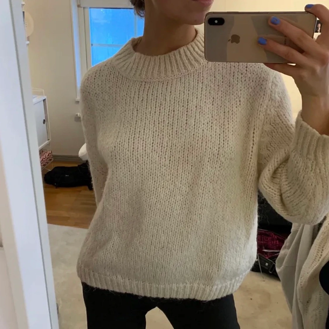 Vit stickad tröja från Zara - 91