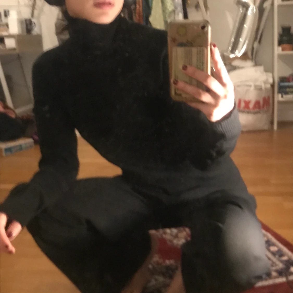 Vit och svart polo tröja  - 90