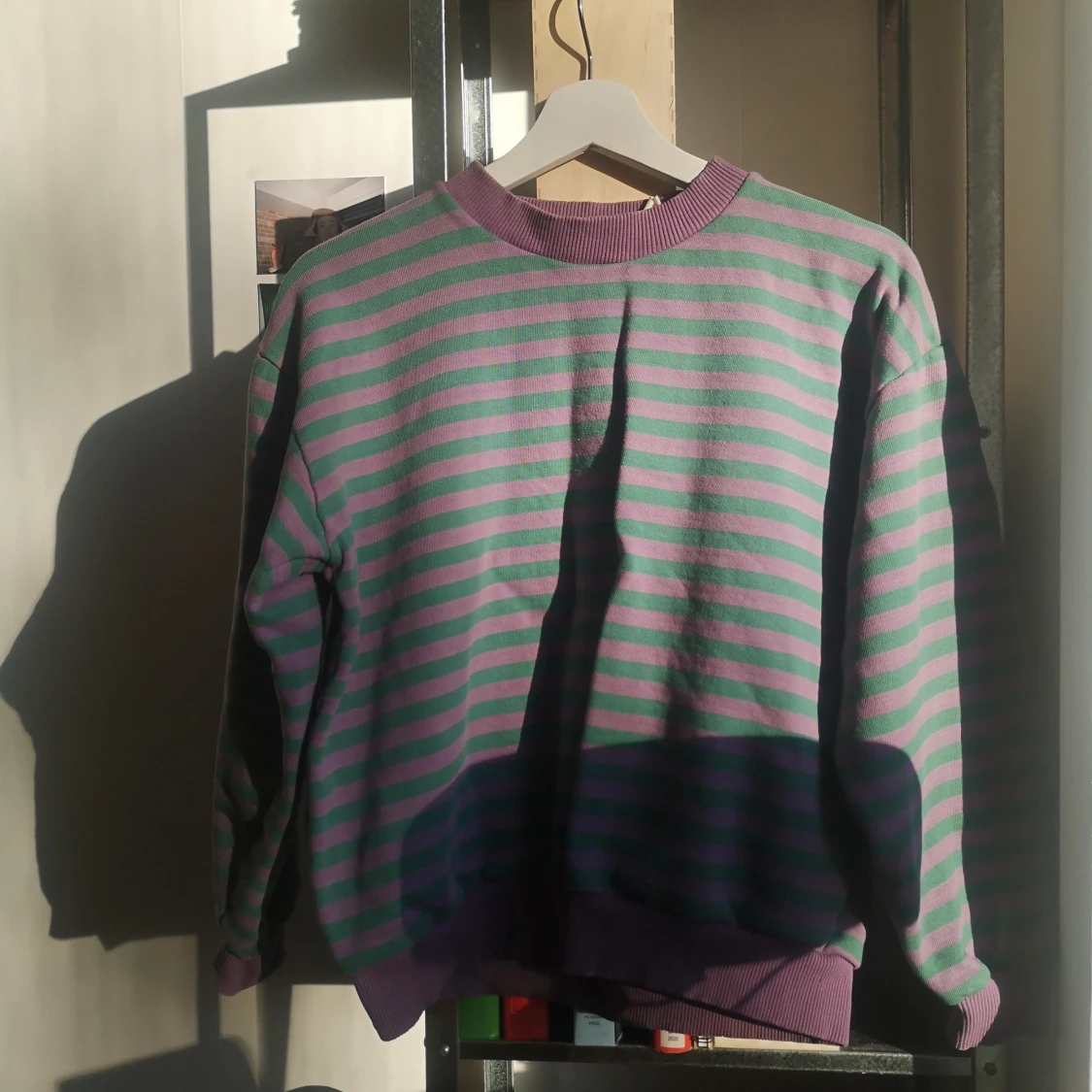 Retro vintage randig sweatshirt