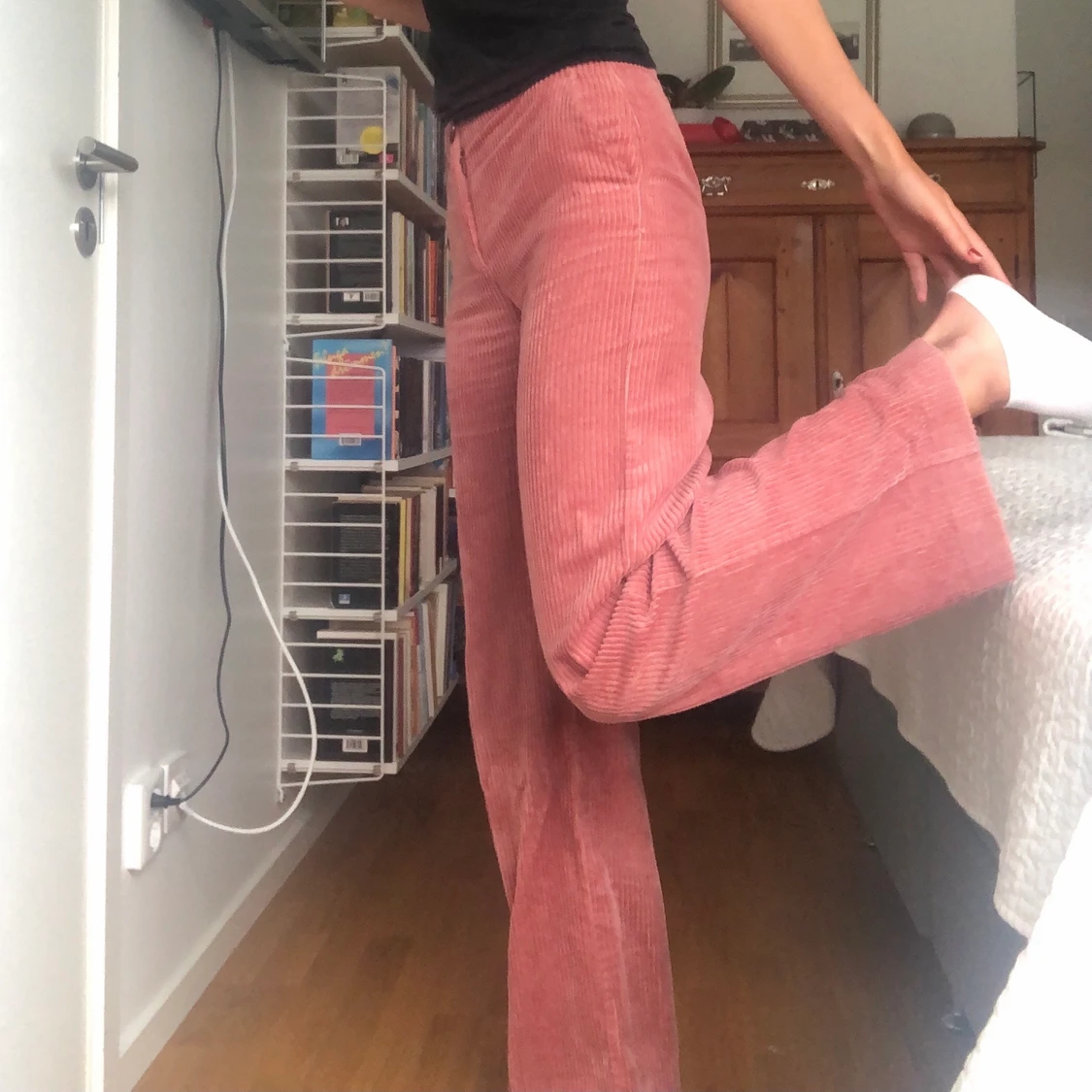  rosa ribbade byxor Mango - 90