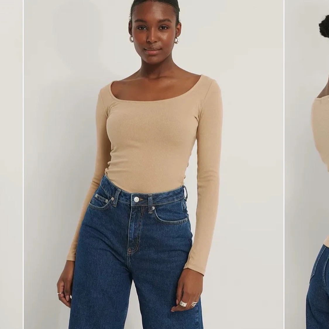 Beige långärmad tröja