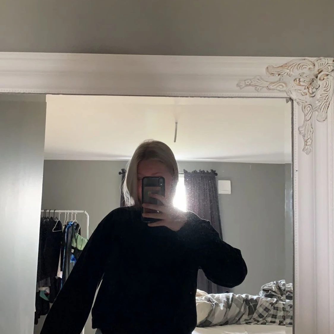 Sweatshirt svart vanlig från hm  - 90