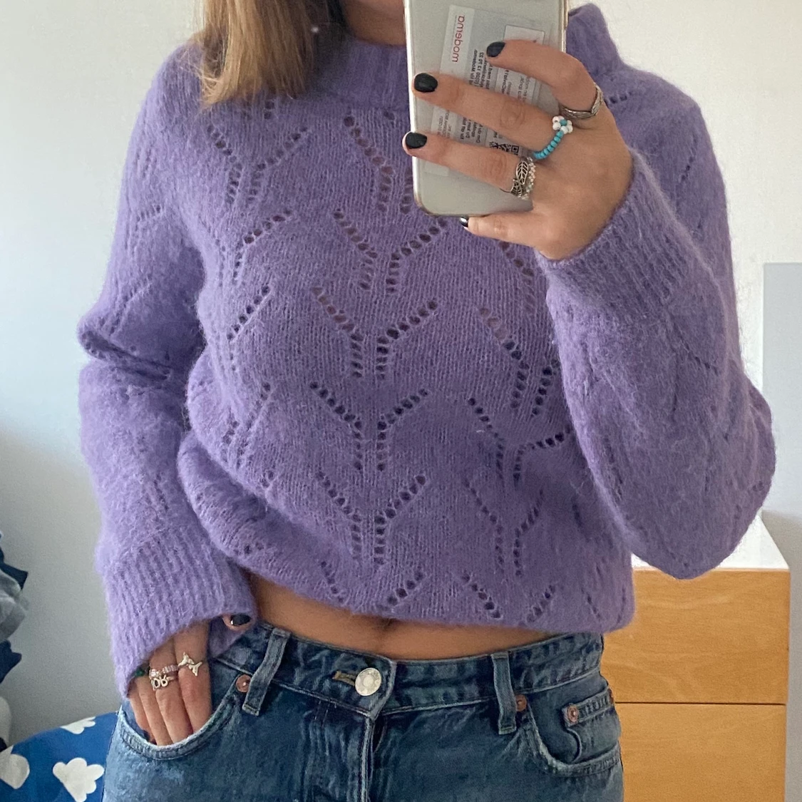 Lila stickad tröja⚡️💜