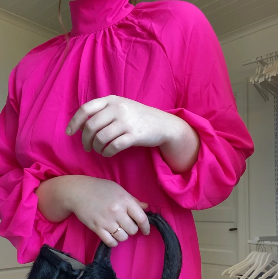 Rosa lång klänning  - 91