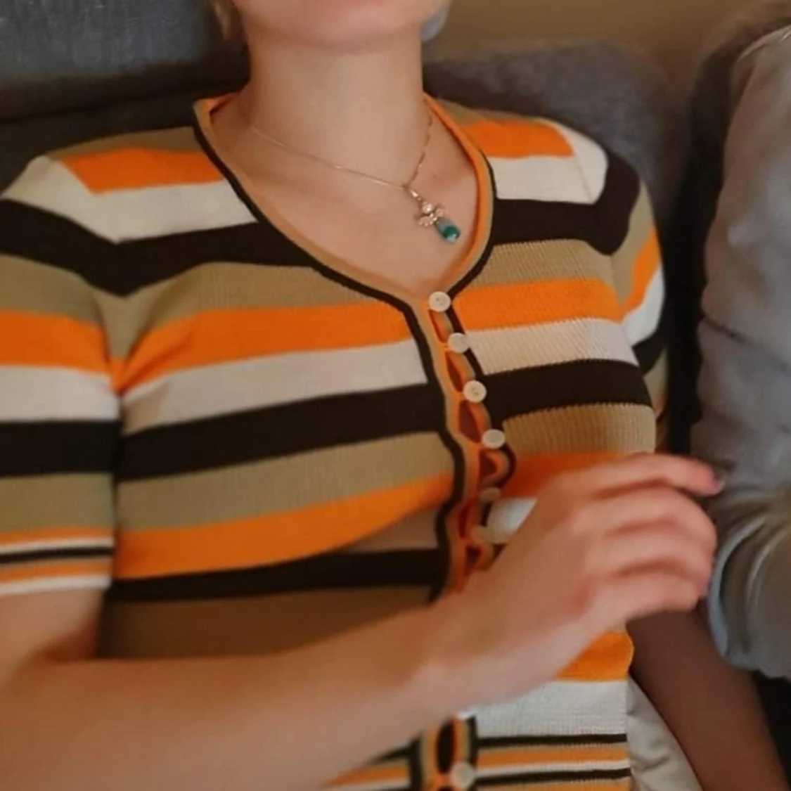 Unik stickad tröja - 90