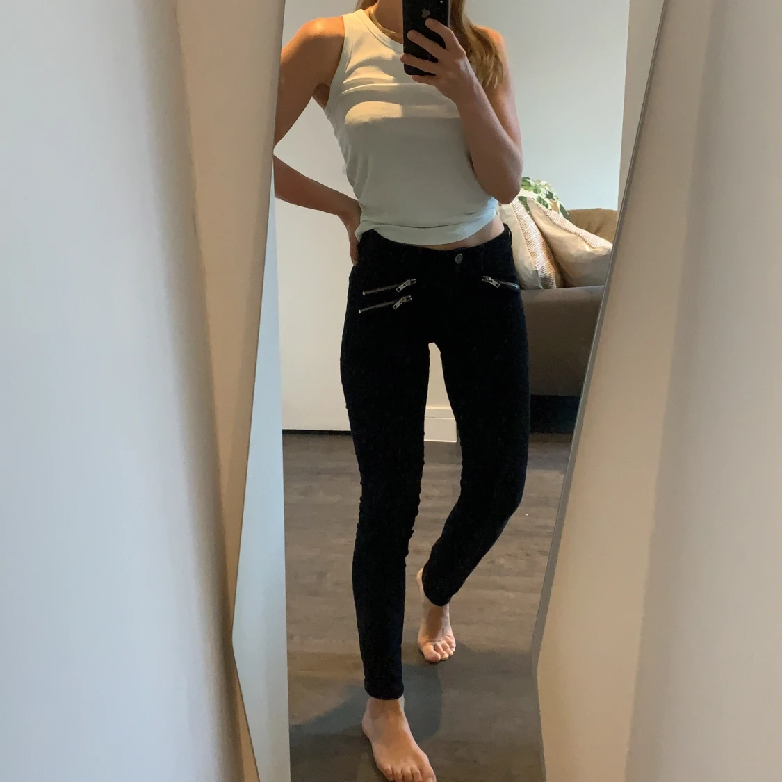 Scotch & Soda Svarta sammets/Manchester jeans