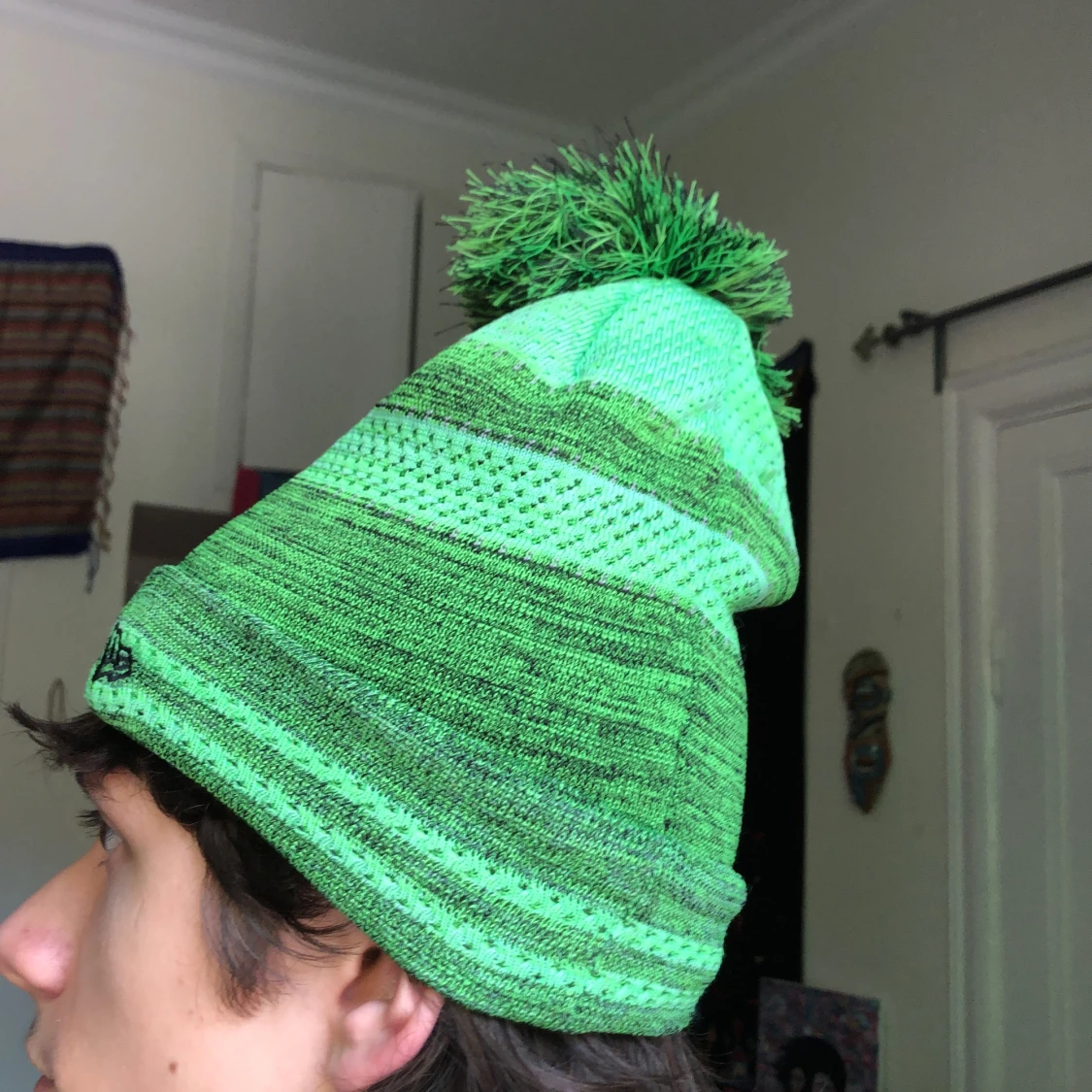 Neon Green Bauer M Beanie  - 91