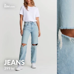 Jeans - Jeans ifrån GinaTricot. Dem är i storlek medium och är super sköna, kommer dock inte till användning då jag inte riktigt tycker om hål på knäna. 