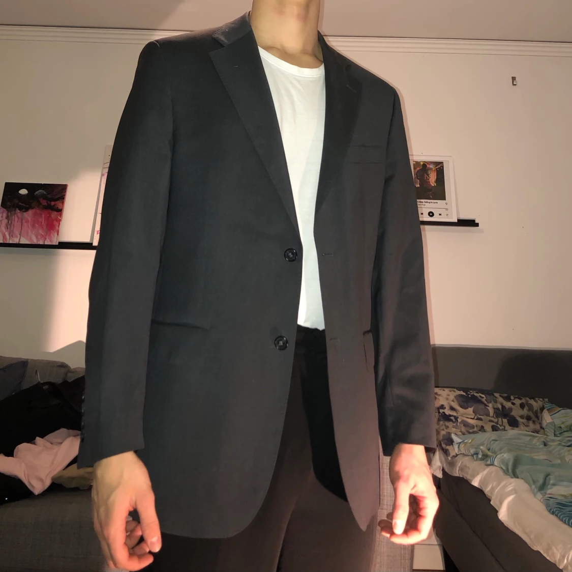 Grå Cavaliere kavaj och kostymbyxa