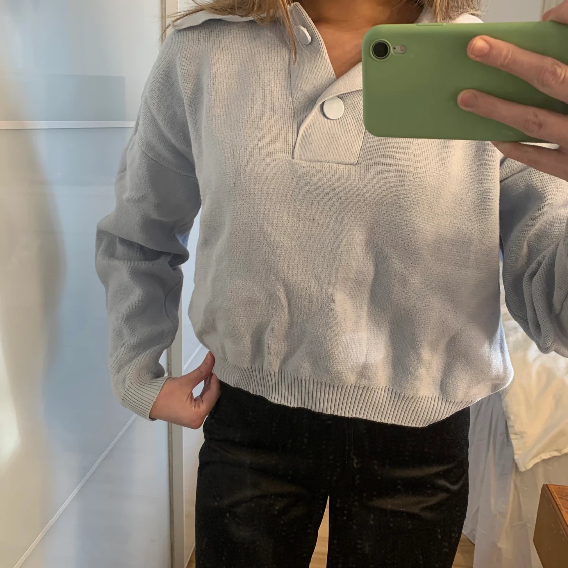 Blå stickad tröja från Carin Wester  - 90