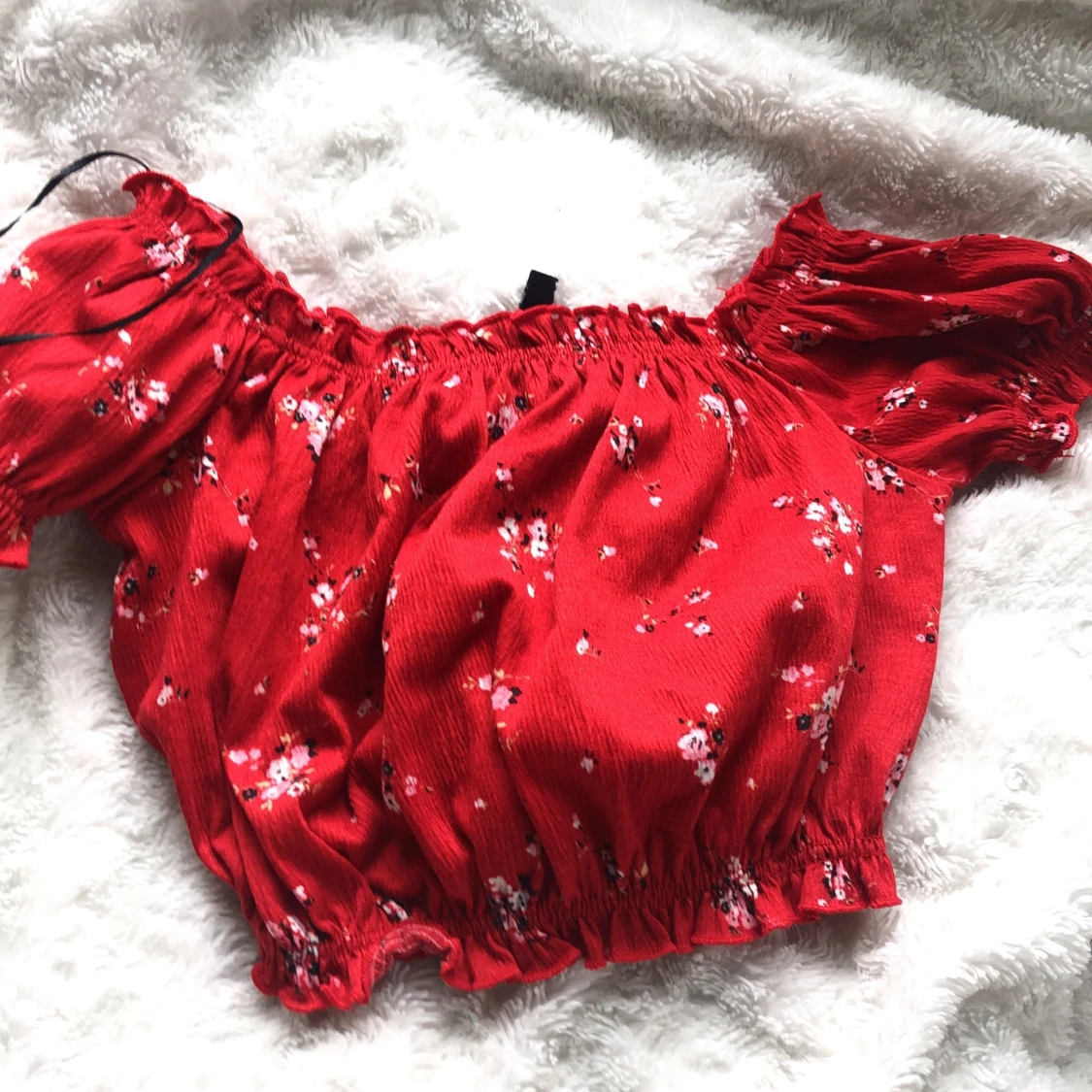 Gullig röd topp - 91