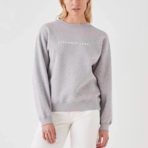 Assembly Label White Jumper - Iconic Assembly Label jumper with logo in White 50% sale!
