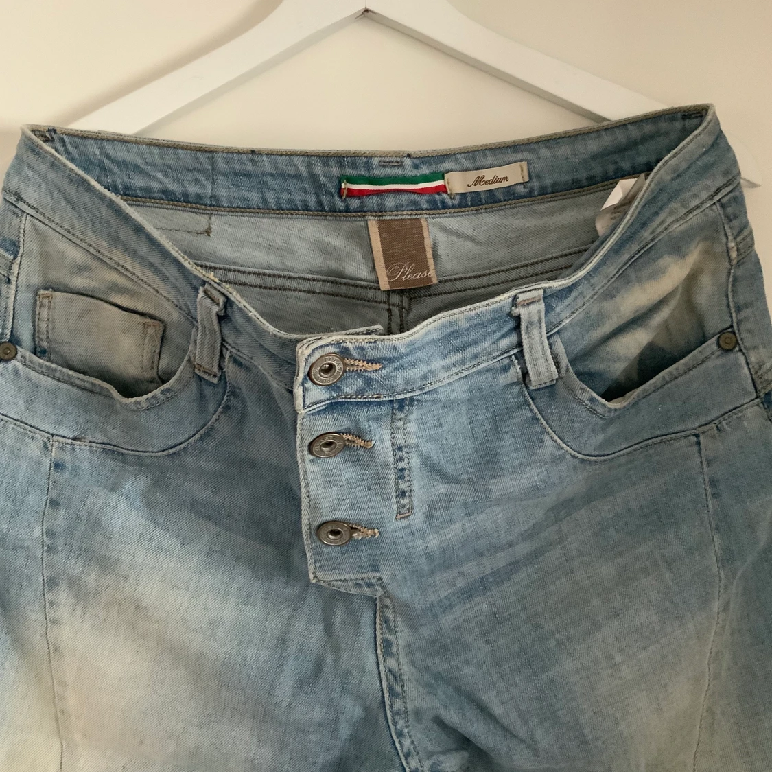 Please jeans ljusblå denim - 90