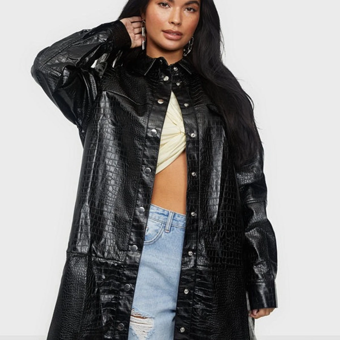 SLUTSÅLD OVERSIZE PANEL SHIRT DRESS STOR