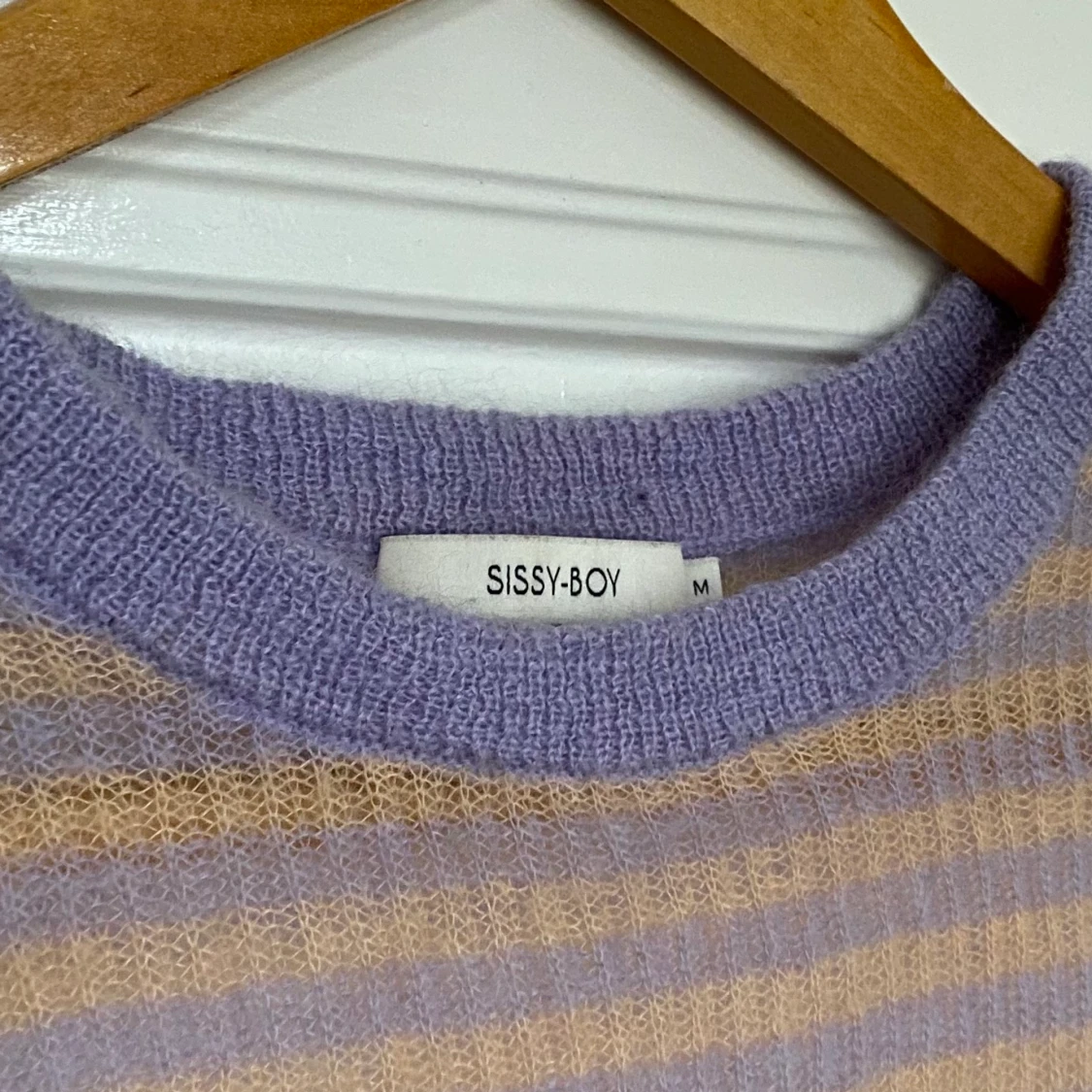 Sissy boy randig stickad tröja - 91