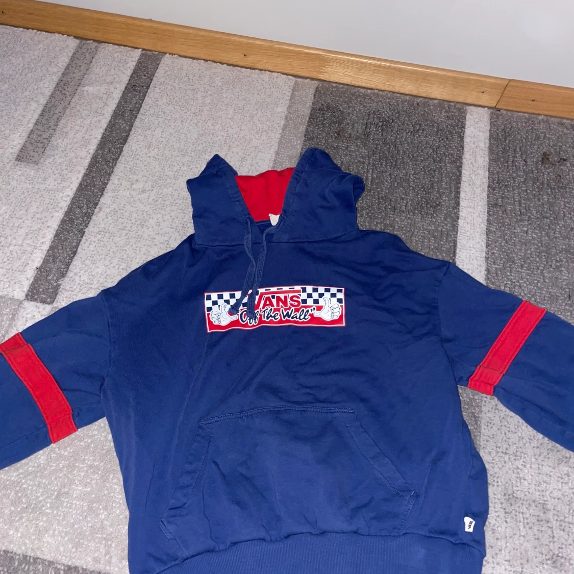 Hoodie vans, blå och röd, storlek 38 - 90