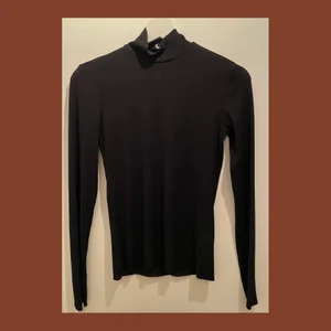 Svart polo - Svart polo i tunt material. Lite genomskinlig med en liten turtleneck :)